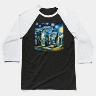 Stonehenge Starry Night - Beautiful Iconic Places Baseball T-Shirt